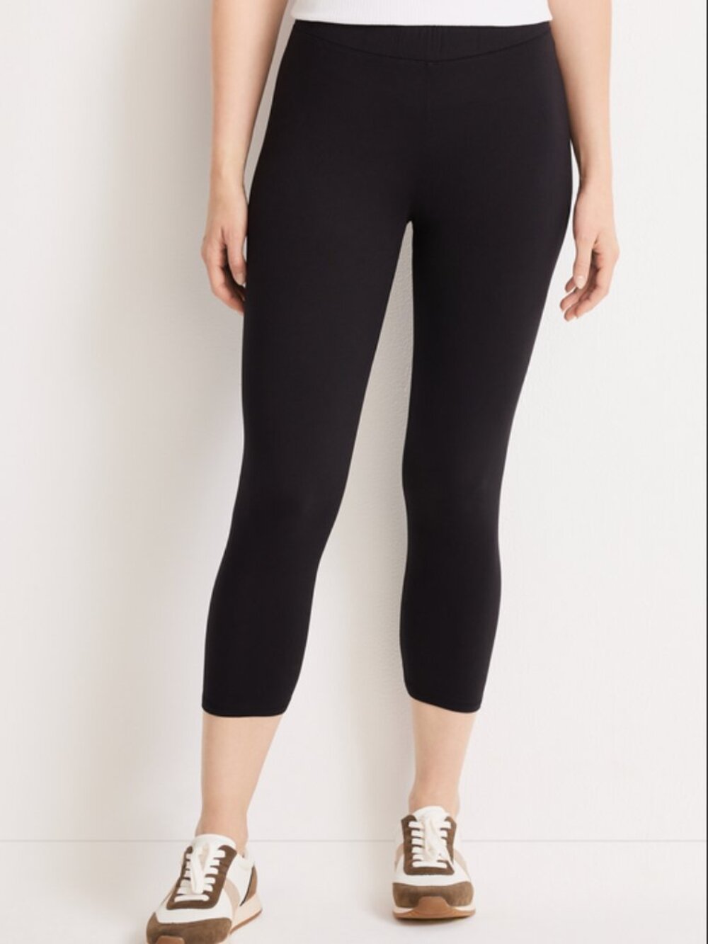 Maurices Pull-On Capri Pants Black Sz L Excellent Condition Casual Yoga Workout